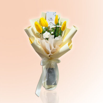 4 Tulipanes Amarillos